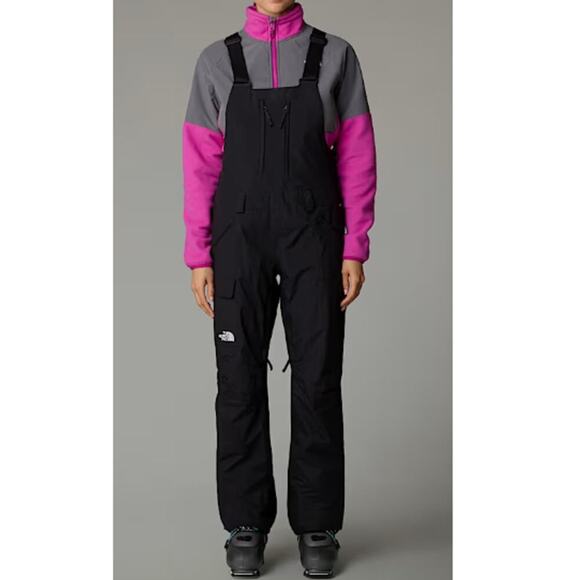 The North Face Women’s TNF Black Freedom Bib Trousers Size M - Picture 1 of 10